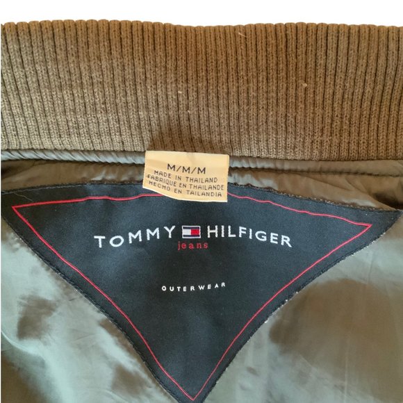 Tommy Hilfiger Women's Army Green Bomber Jacket \ Size M - Picture 5 of 9